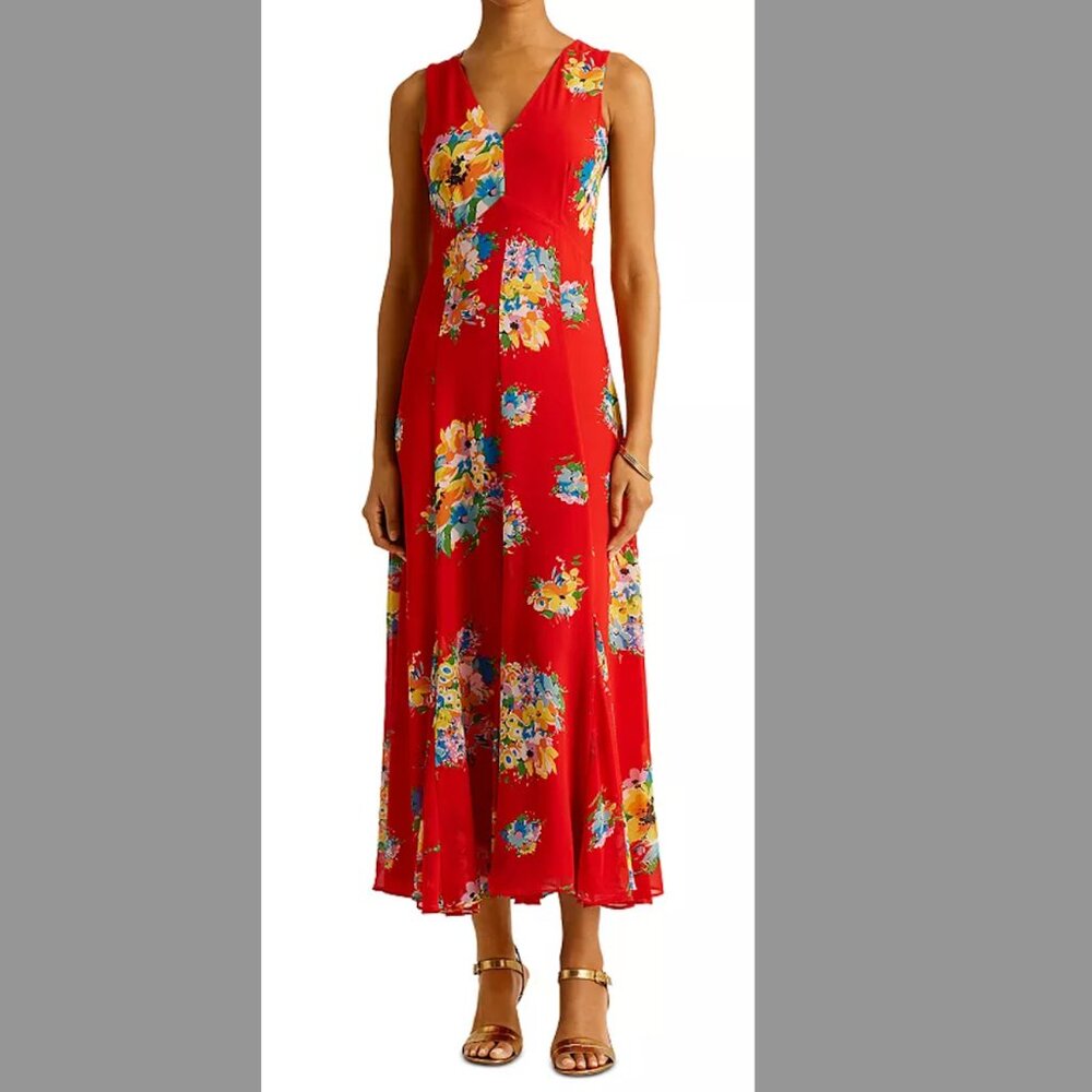 Lauren Ralph Lauren Floral Print Sleeveless Dress (US 2)